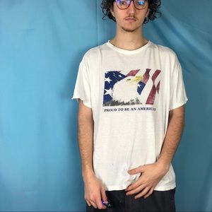 Proud to be an American eagle flag vintage tee